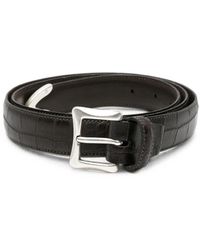 Eraldo - Crocodile-Effect Buckle Belt - Lyst