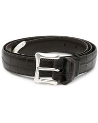 Eraldo - Crocodile-Effect Buckle Belt - Lyst