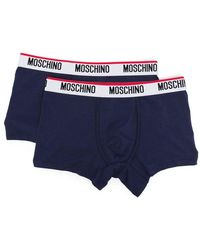 Moschino - Logo Band Set Of Two Jersey Stretch Boxers - Lyst
