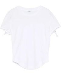 Covert - Tie-Detail Curved-Hem T-Shirt - Lyst