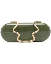 Cult Gaia - Ilaria Marble-Effect Sculptural Clutch Bag - Lyst