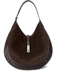 Ralph Lauren - Large Polo Id Suede Shoulder Bag - Lyst