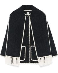 TOTEME - Embroidered Scarf-Detail Jacket - Lyst