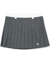 Miu Miu Skirts in Gray | Lyst