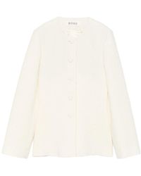 Rohe - Bouclé-Texture Single-Breasted Jacket - Lyst