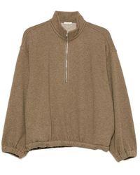 LAMRONS - Quarter-Zip Elasticated-Hem Sweater - Lyst