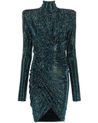 Alexandre Vauthier - Crystal-embellished Shoulder-pads Dress - Lyst