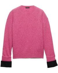 Prada - Shetland Wool Crew-Neck Sweater - Lyst