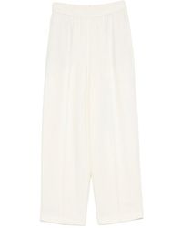 Fabiana Filippi - Cady Elasticated-Waistband Pressed-Crease Trousers - Lyst