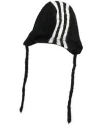 Y-3 - X Yohji Yamamoto 3S Stripe-Detail Beanie Hat - Lyst
