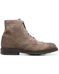 Doucal's Lace-up Ankle Boots - Brown