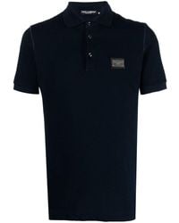 Dolce & Gabbana - Rubber Plate Polo Shirt - Lyst