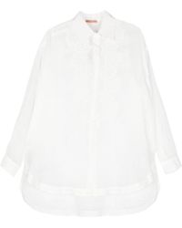 Ermanno Scervino - Floral-Embroidery Poplin Shirt - Lyst