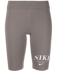 Nike Logo-print Biker Shorts - Grey