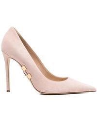Elisabetta Franchi - Suede Pumps With Jewel Logo - Lyst