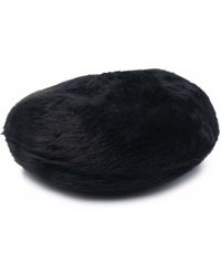 Catarzi Fur-trimmed Beret - Black