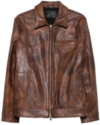Dondup - Distressed Leather Jacket - Lyst