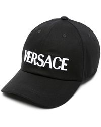 Versace - Logo-Embroidered Cotton Cap - Lyst