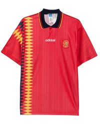 adidas - Diamond-Pattern Spain Polo Shirt - Lyst