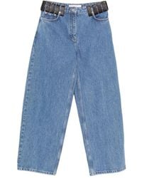 IRO - Archies Leather-Trim Jeans - Lyst