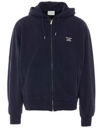 Drole de Monsieur - Logo-Print Zip-Up Hoodie - Lyst