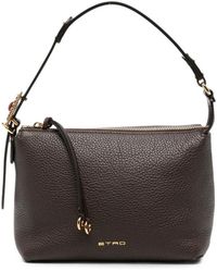 Etro - Grainy Leather Shoulder Bag - Lyst