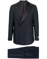 Canali - Double-breasted Wool Suit - Lyst