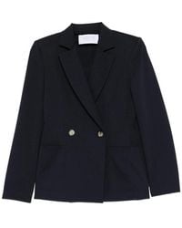 Harris Wharf London - Notched-Lapel Double-Breasted Blazer - Lyst