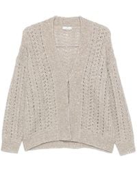 Panicale - Sequin-Embellished Open-Knit Cardigan - Lyst