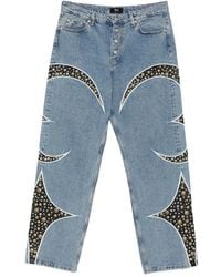 THUG CLUB - Studded Straight-Leg Jeans - Lyst