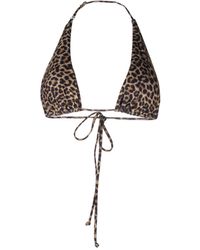 MATINEÉ - Leopard-Print Halterneck Bikini Top - Lyst
