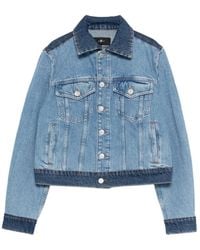 7 For All Mankind - Buttoned Denim Jacket - Lyst