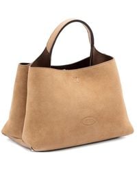 Tod's - Top-Handle Suede Tote Bag - Lyst