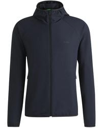 BOSS - Hooded Zip-Up Jacket - Lyst