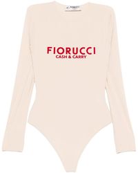 Fiorucci - Logo-Print Long-Sleeve Bodysuit - Lyst