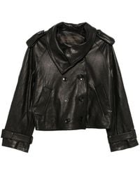Giorgio Brato - Double-Breasted Leather Jacket - Lyst