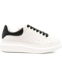 McQueen - Oversized Textured Leather Sneakers - Lyst