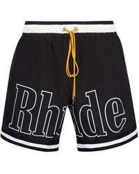 Rhude - Logo-Print Swim Shorts - Lyst