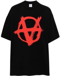 Vetements - Reverse Anarchy Cotton T-Shirt - Lyst