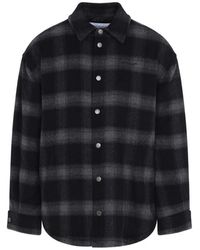 Off-White c/o Virgil Abloh - Off- Check-Pattern Wool Jacket - Lyst