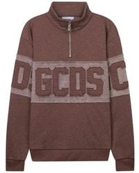 Gcds - Logo-Appliqué Half-Zip Sweatshirt - Lyst