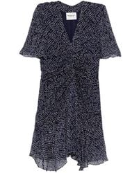 Isabel Marant - Vivienne Printed V-Neck Mini Dress - Lyst
