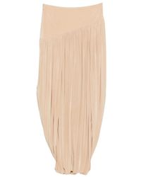 Ferragamo - Pleated Viscose Skirt - Lyst