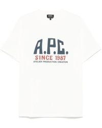 A.P.C. - Logo-Print T-Shirt - Lyst