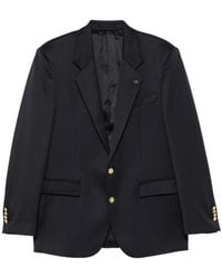 Lardini - Peak-Lapels Button-Up Jacket - Lyst