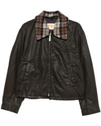 PDF - Check-Collar Logo-Embossed Jacket - Lyst