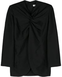 GIA STUDIOS - Knot-Detail Twill Blouse - Lyst