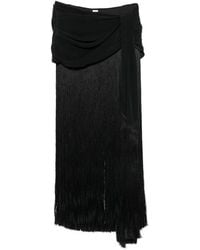 Cult Gaia - Saman Fringe-Trimmed Maxi Skirt - Lyst