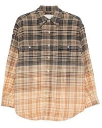 R13 - Long-Sleeve Checked Shirt - Lyst