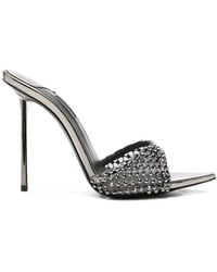 Le Silla - Gilda Crystal-Embellished Pointed-Toe Heeled Sandals - Lyst
